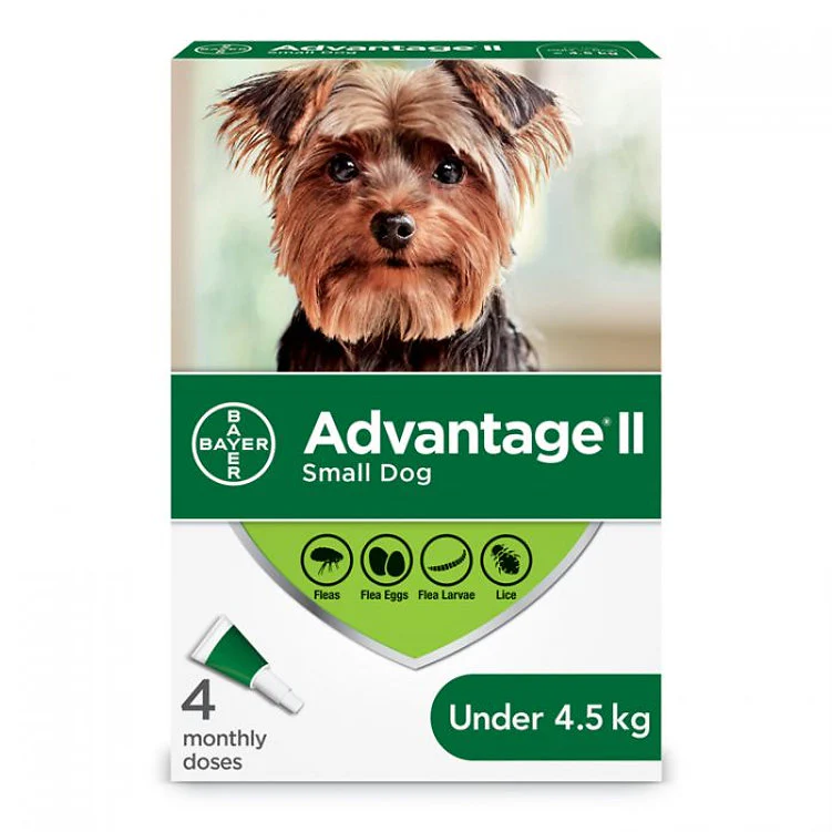 Advantage II Flea Treatment For Dogs 4.5 Kg & Under (Green) - Image 3